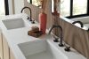 BRIZO Kintsu Widespread Lavatory Knob with Mother of Pearl Inlay Handle Kit — Brilliance Black Onyx
