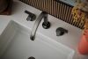 BRIZO Kintsu Widespread Lavatory Cross Handle Kit — Brilliance Black Onyx