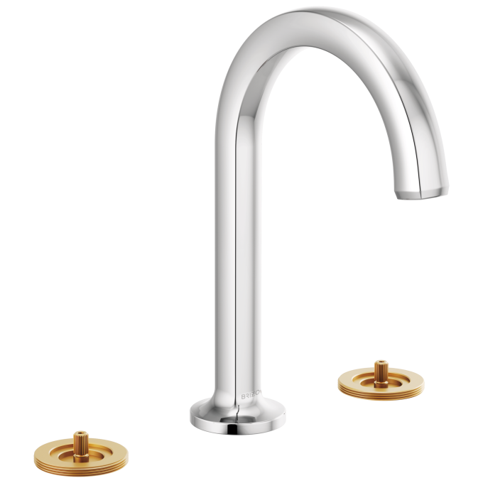 BRIZO Kintsu Widespread Lavatory Faucet with Arc Spout - Less Handles 1.2 GPM — Chrome