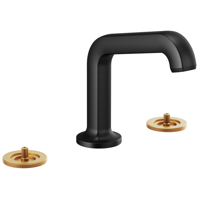 BRIZO Kintsu Widespread Lavatory Faucet with Angled Spout - Less Handles — Matte Black
