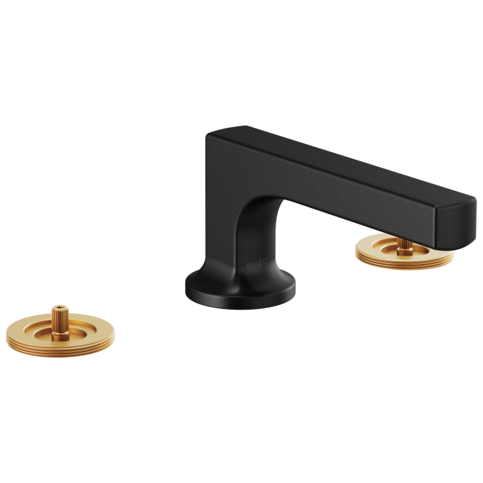 BRIZO Kintsu Widespread Lavatory Faucet with Low Spout - Less Handles — Matte Black