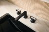 BRIZO Kintsu Widespread Lavatory Handle Kit with Mother of Pearl Insert — Matte Black