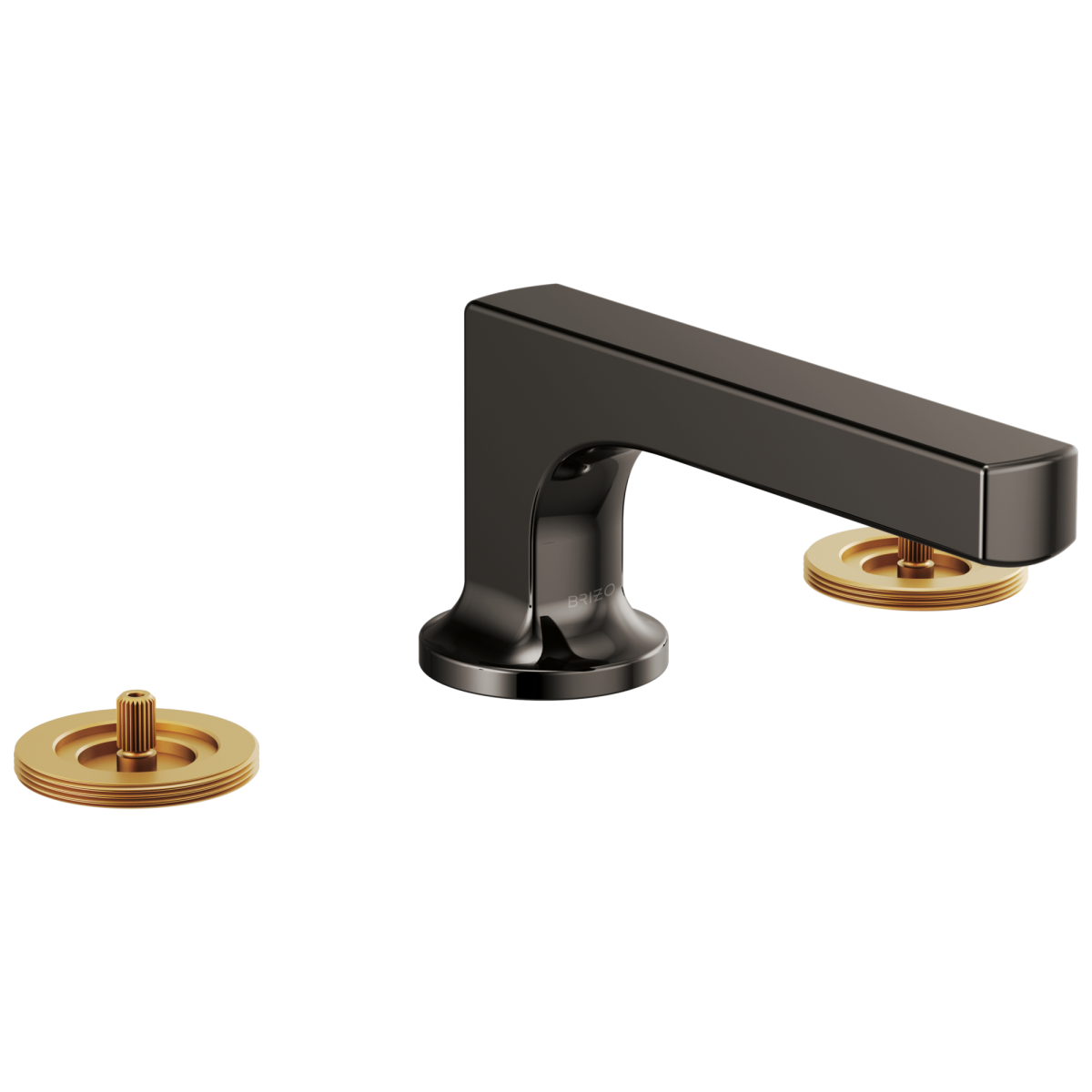 BRIZO Kintsu Widespread Lavatory Faucet with Low Spout - Less Handles 1.5 GPM — Brilliance Black Onyx