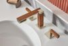 BRIZO Frank Lloyd Wright Widespread Lavatory Faucet - Less Handles — Polished Nickel Wood