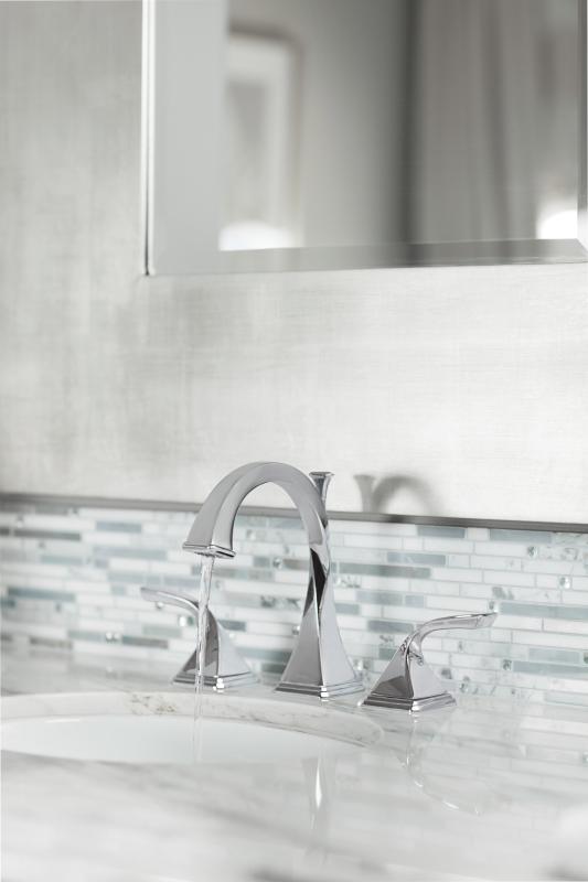 BRIZO Virage Widespread Lavatory Faucet 1.5 GPM — Chrome