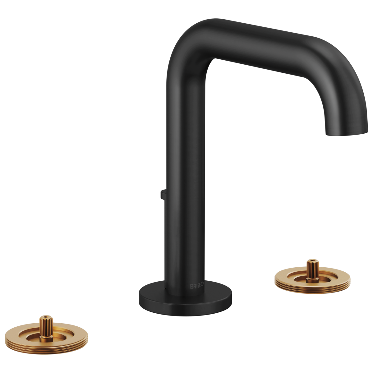 BRIZO Litze Widespread Lavatory Faucet With High Spout - Less Handles 1.2 GPM — Matte Black