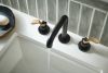 BRIZO Litze Widespread Handle Kit - Industrial Lever — Matte Black/Luxe Gold