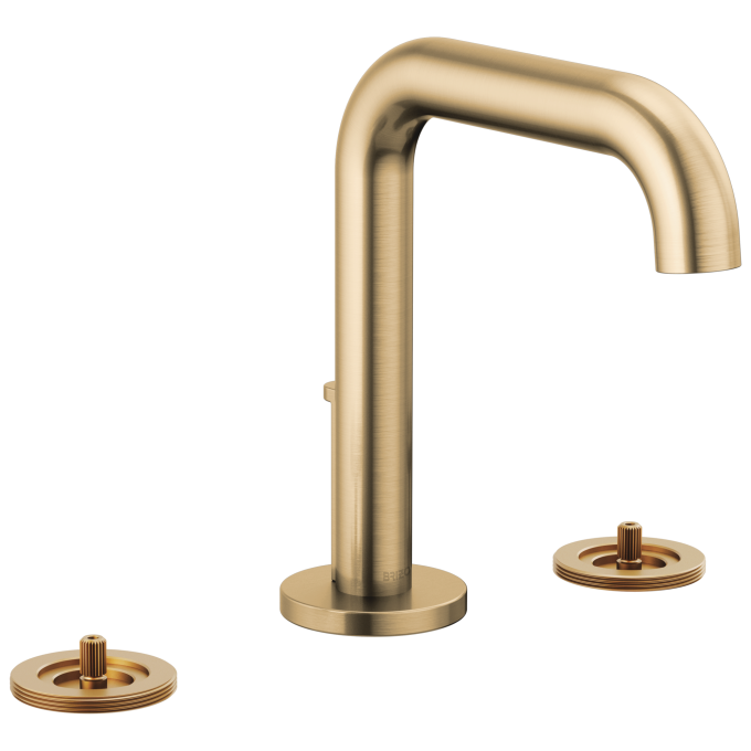 BRIZO Litze Widespread Lavatory Faucet with High Spout - Less Handles 1.5 GPM — Luxe Gold