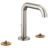 BRIZO Litze Widespread Lavatory Faucet with High Spout - Less Handles 1.2 GPM — Luxe Nickel