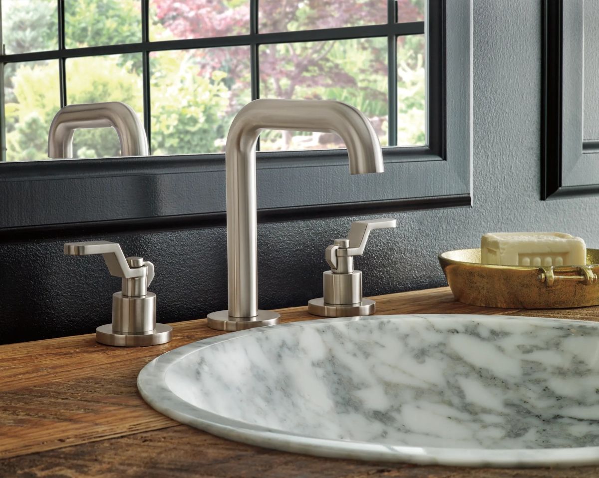 BRIZO Litze Widespread Lavatory Industrial Lever Handle Kit — Luxe Nickel
