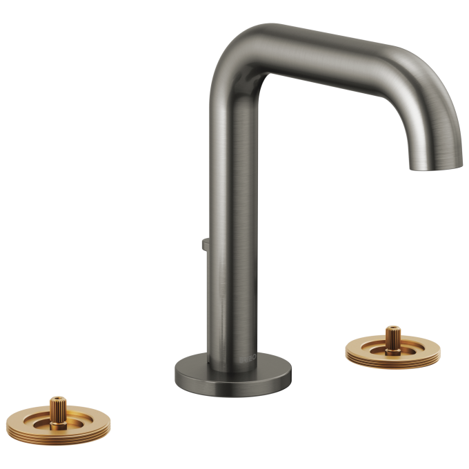 BRIZO Litze Widespread Lavatory Faucet with High Spout - Less Handles 1.2 GPM — Luxe Steel