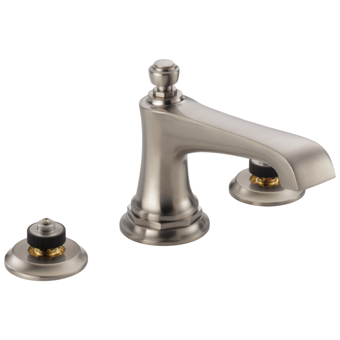 BRIZO Rook Widespread Lavatory Faucet - Less Handles 1.5 GPM — Luxe Nickel