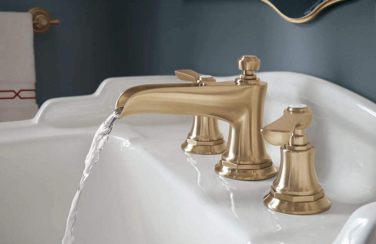 BRIZO Rook Widespread Lavatory and Bidet Lever Handle Kit — Luxe Gold