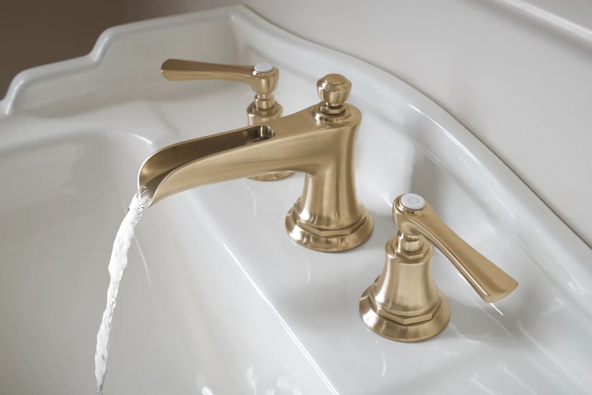 BRIZO Rook Widespread Lavatory and Bidet Lever Handle Kit — Luxe Gold