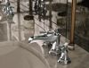 BRIZO Rook Widespread Lavatory Faucet with Channel Spout - Less Handles 1.2 GPM — Chrome