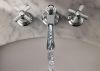 BRIZO Rook Widespread Lavatory Faucet with Channel Spout - Less Handles 1.2 GPM — Chrome