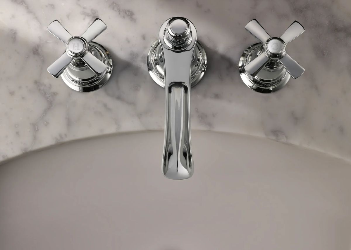 BRIZO Rook Widespread Lavatory and Bidet Cross Handle Kit — Chrome