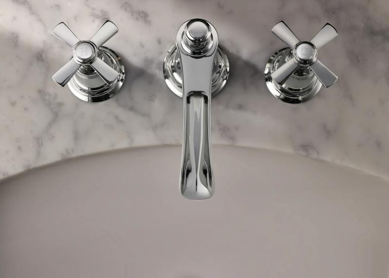 BRIZO Rook Widespread Lavatory and Bidet Cross Handle Kit — Chrome