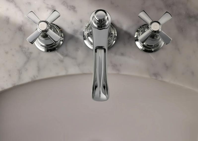 BRIZO Rook Widespread Lavatory and Bidet Cross Handle Kit — Chrome
