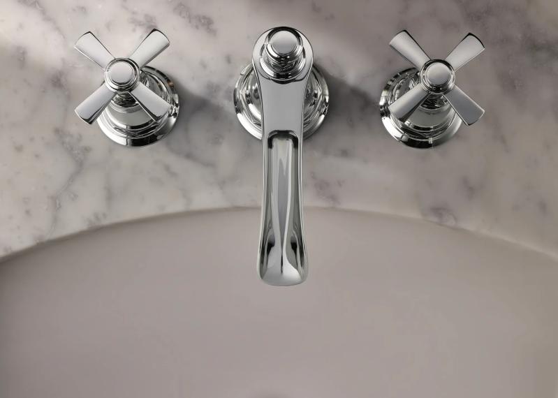 BRIZO Rook Widespread Lavatory and Bidet Cross Handle Kit — Chrome