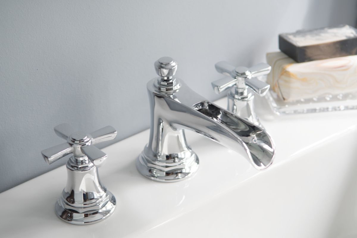 BRIZO Rook Widespread Lavatory and Bidet Cross Handle Kit — Chrome
