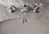 BRIZO Rook Widespread Lavatory Faucet with Channel Spout - Less Handles 1.5 GPM — Chrome
