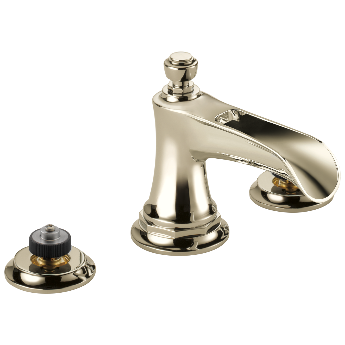 BRIZO Rook Widespread Lavatory Faucet with Channel Spout - Less Handles 1.5 GPM — Polished Nickel