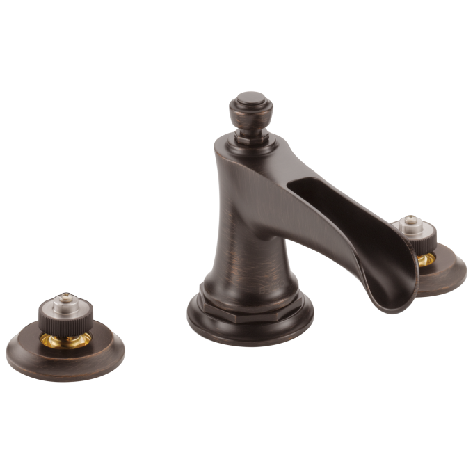 BRIZO Rook Widespread Lavatory Faucet with Channel Spout - Less Handles 1.5 GPM — Venetian Bronze