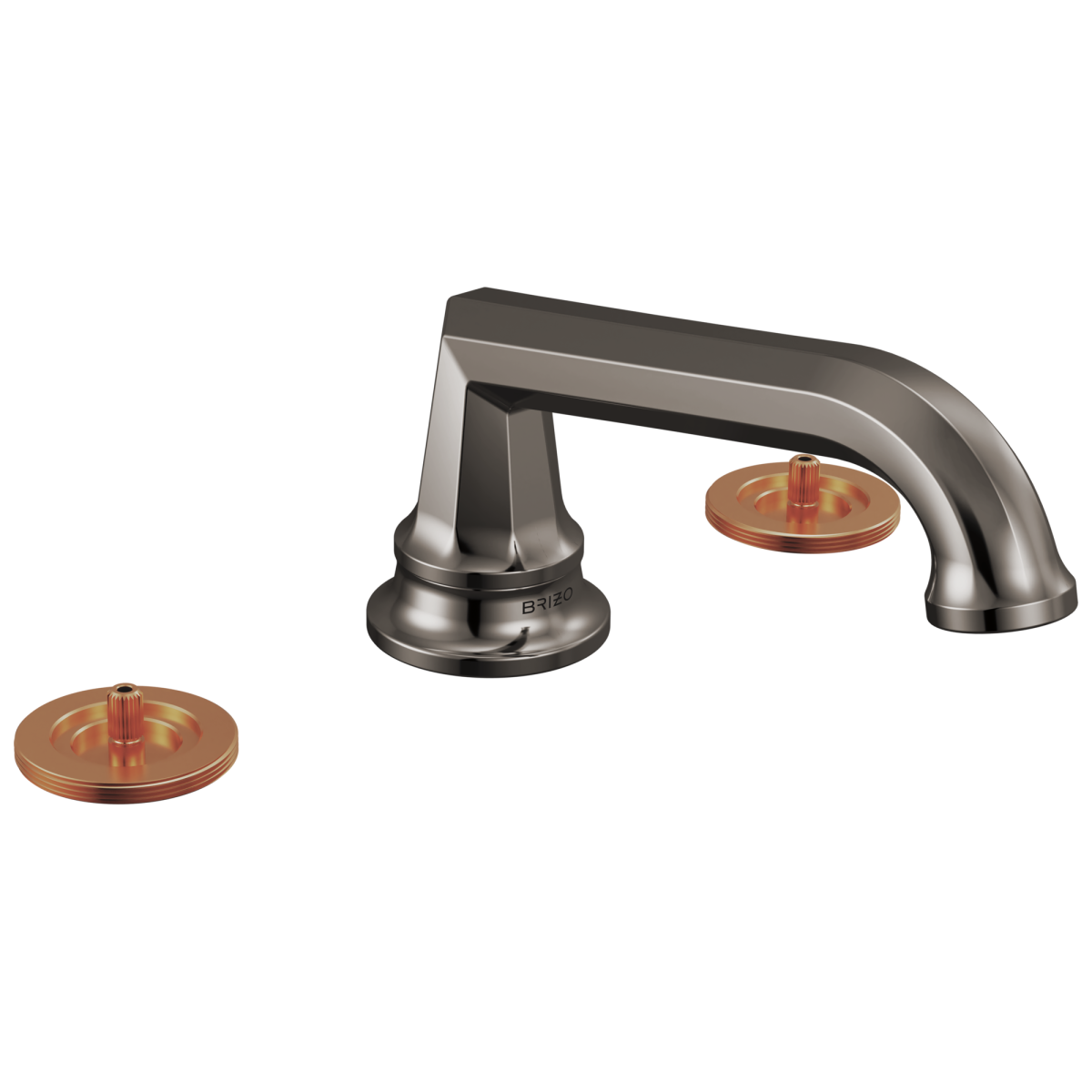 BRIZO Beauclere Widespread Lavatory Faucet with Low Spout - Less Handles 1.2 GPM — Brilliance Black Onyx