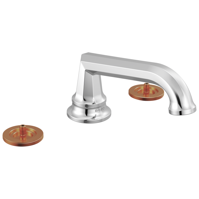 BRIZO Beauclere Widespread Lavatory Faucet with Low Spout - Less Handles 1.2 GPM — Chrome