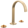 BRIZO Allaria Widespread Lavatory Faucet with Arc Spout - Less Handles — Luxe Gold