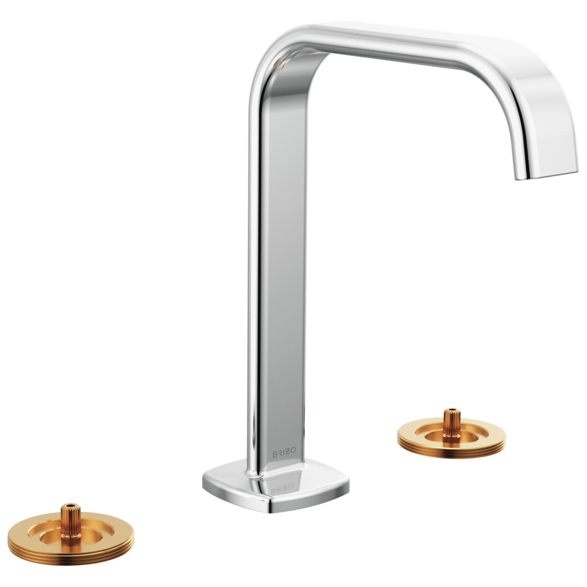 BRIZO Allaria Widespread Lavatory Faucet with Square Spout - Less Handles — Chrome
