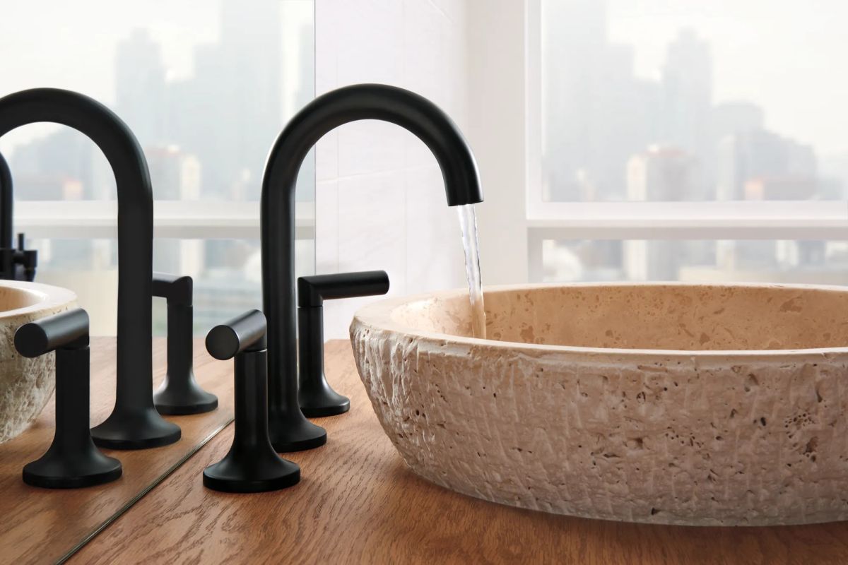 BRIZO Jason Wu for BRIZO Widespread Lavatory High Lever Handles — Matte Black