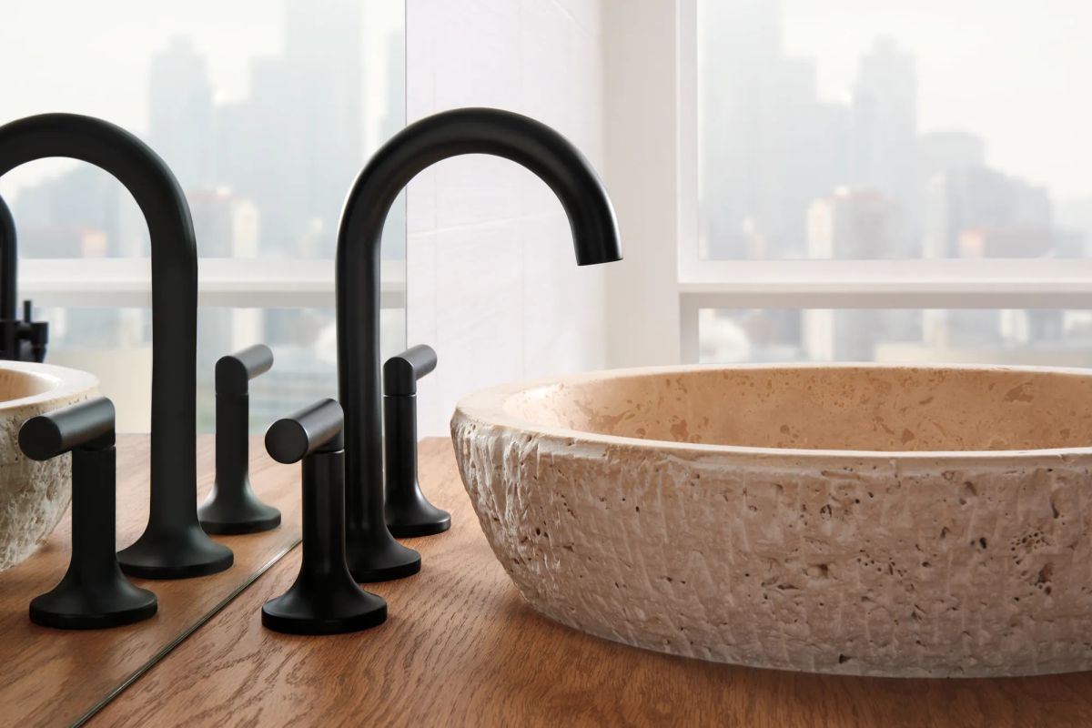 BRIZO Jason Wu for BRIZO Widespread Lavatory High Lever Handles — Matte Black