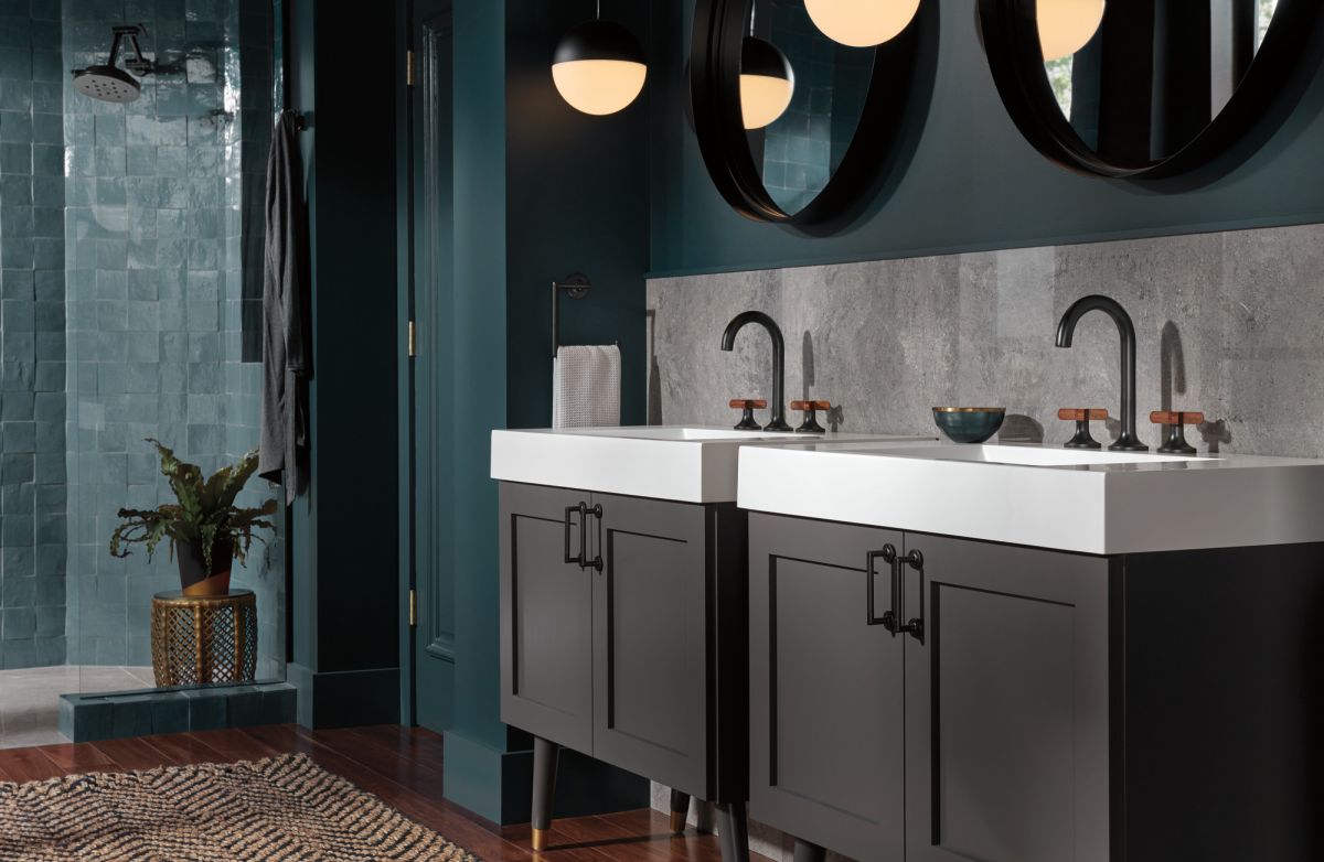 BRIZO Jason Wu for BRIZO Widespread Lavatory Low Cross Handles — Matte Black