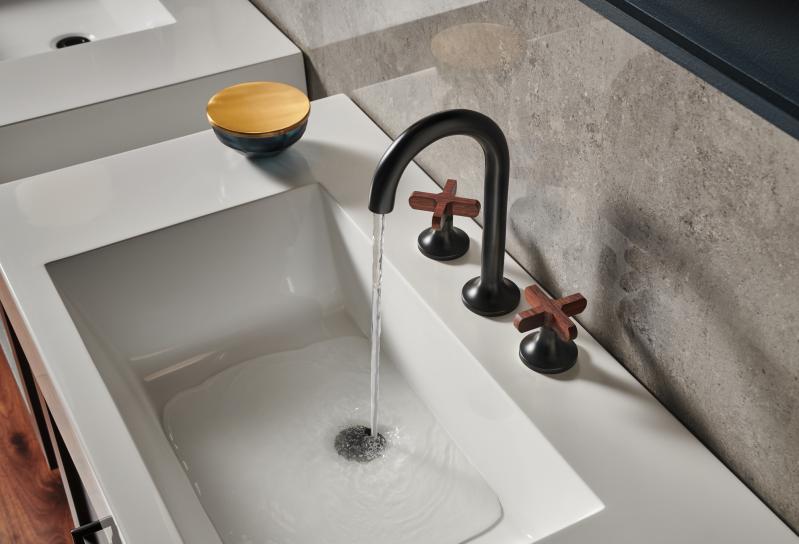 BRIZO Jason Wu for BRIZO Widespread Lavatory Low Cross Handles — Matte Black