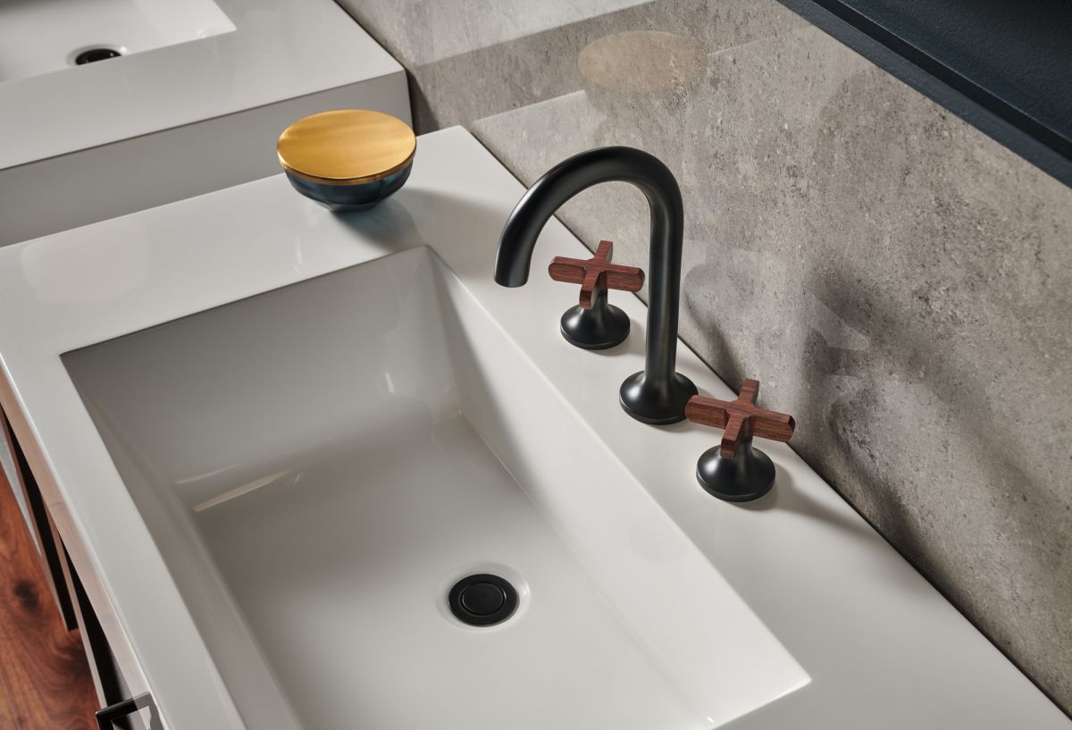 BRIZO Jason Wu for BRIZO Widespread Lavatory Faucet - Less Handles — Matte Black
