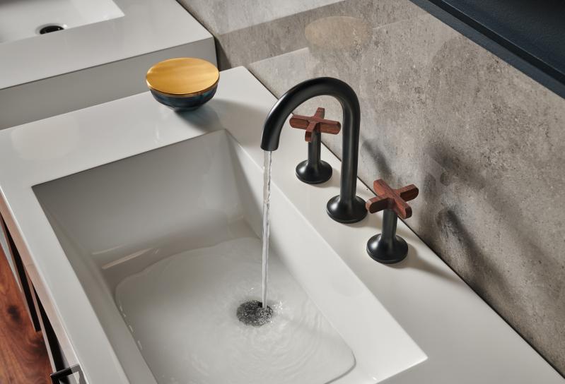 BRIZO Jason Wu for BRIZO Widespread Lavatory Faucet - Less Handles — Matte Black