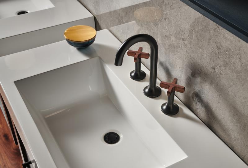 BRIZO Jason Wu for BRIZO Widespread Lavatory Faucet - Less Handles — Matte Black
