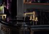 BRIZO Invari Widespread Lavatory Faucet with Arc Spout - Less Handles 1.5 GPM — Polished Gold