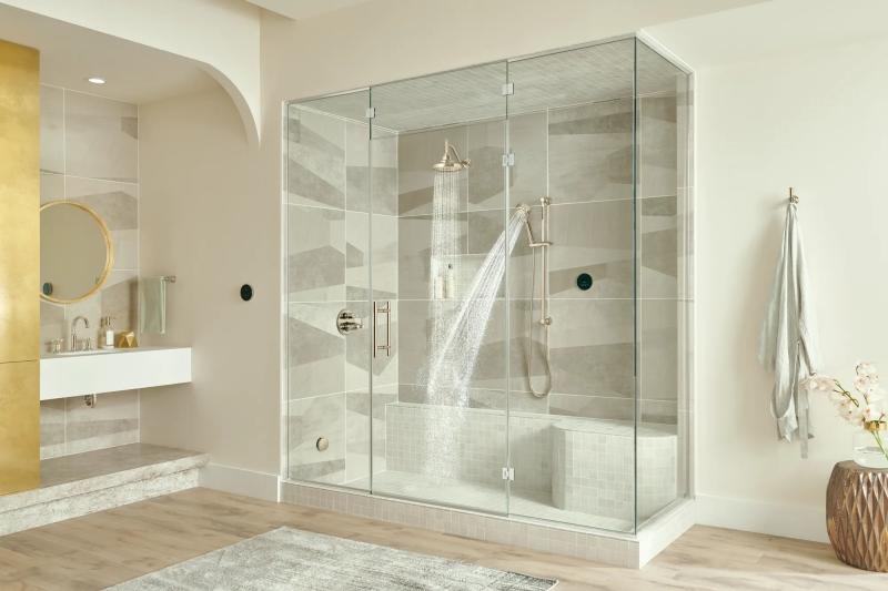 BRIZO Invari Tempassure Thermostatic Valve With Integrated 6-Function Diverter Trim — Polished Nickel