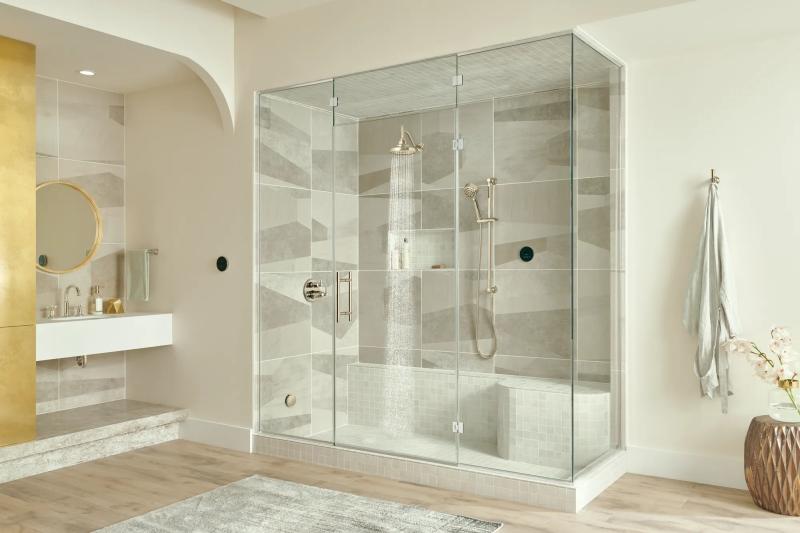 BRIZO Invari Tempassure Thermostatic Valve With Integrated 6-Function Diverter Trim — Polished Nickel