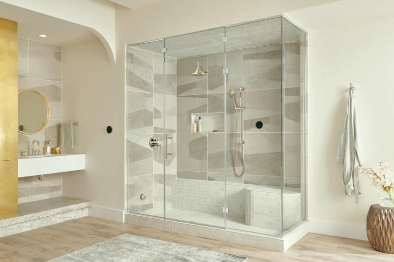 BRIZO Invari Tempassure Thermostatic Valve With Integrated 6-Function Diverter Trim — Polished Nickel