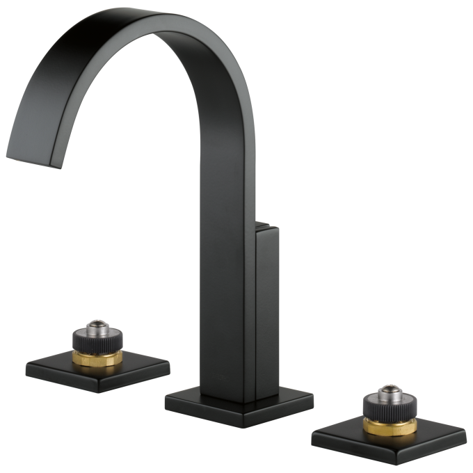BRIZO Siderna Widespread Lavatory Faucet - Less Handles 1.5 GPM — Matte Black