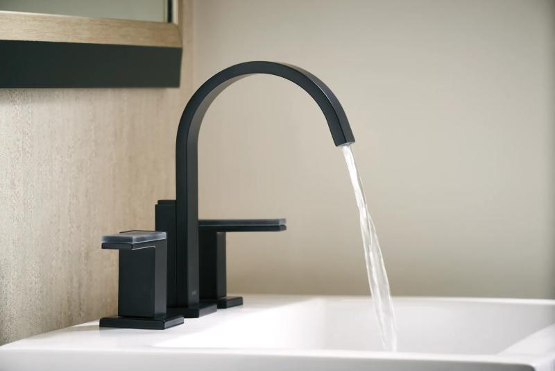 BRIZO Siderna Widespread Lavatory Faucet - Less Handles 1.5 GPM — Matte Black