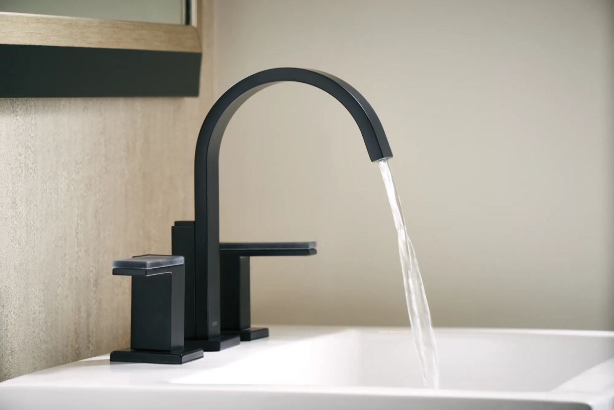 BRIZO Siderna Widespread Lavatory Faucet - Less Handles 1.5 GPM — Matte Black