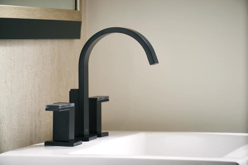 BRIZO Siderna Widespread Lavatory Faucet - Less Handles 1.5 GPM — Matte Black
