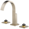 BRIZO Siderna Widespread Lavatory Faucet - Less Handles 1.5 GPM — Brushed Nickel
