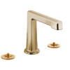 BRIZO Levoir Widespread Lavatory Faucet with High Spout - Less Handles 1.5 GPM — Luxe Gold