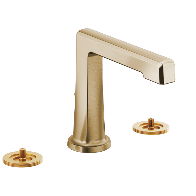 BRIZO Levoir Widespread Lavatory Faucet with High Spout - Less Handles 1.5 GPM — Luxe Gold
